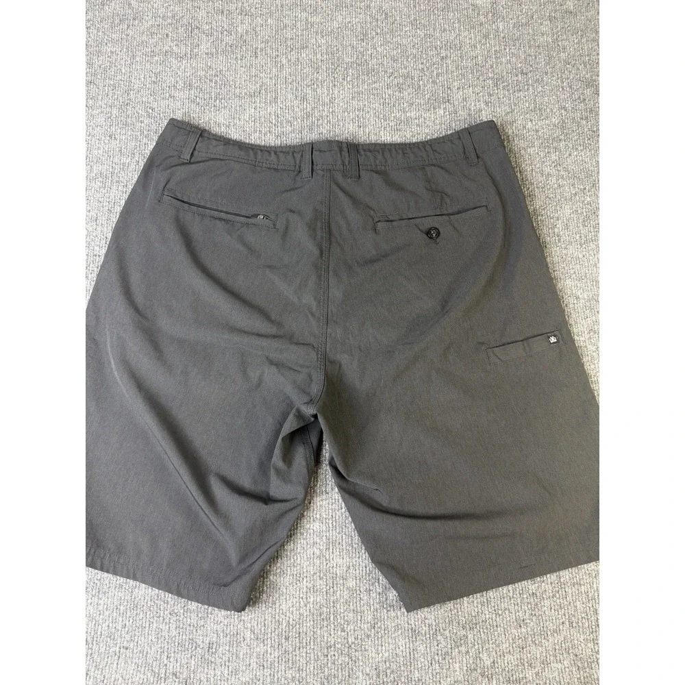 Mic Bros Men's Hybrid Shorts Size 34 Gray Stretch Casual Flat Front